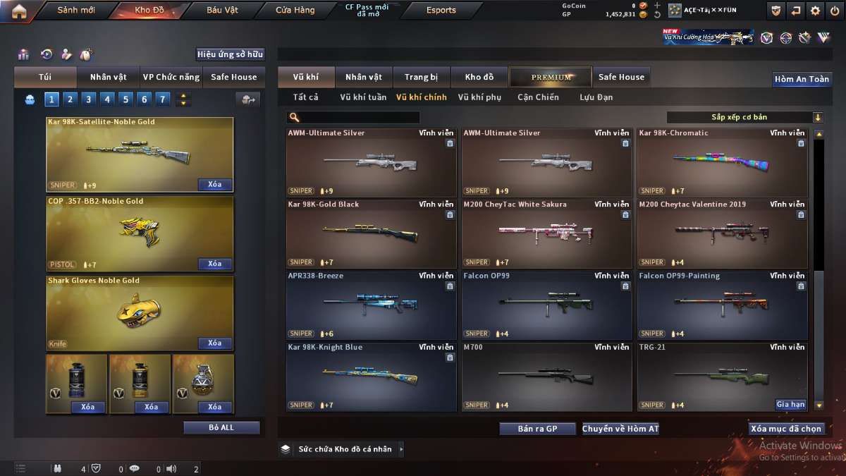 shop acc cf uy tin gia re